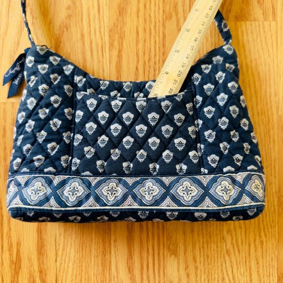 Vera Bradley Shoulder Bag 9x7in Retired Spring 2005 Nantucket Navy Pattern Blue - Picture 6 of 15